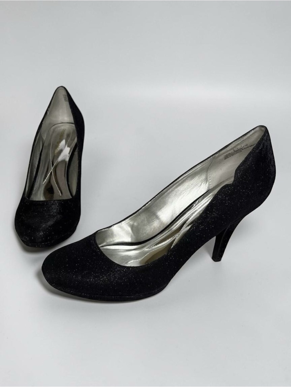 Andrew Geller Black Sparkle Garey Evening Pumps • Size 10M